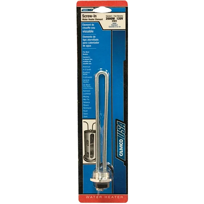 Camco Manufacturing Water Heater Element Screw, 120 V, 2000 W, Copper