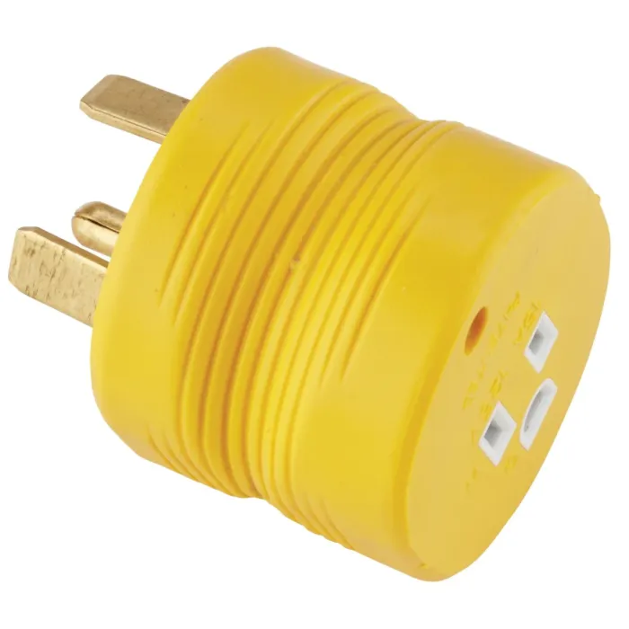 Camco Manufacturing Power Grip 30A Male to 15A Female RV Plug Adapter