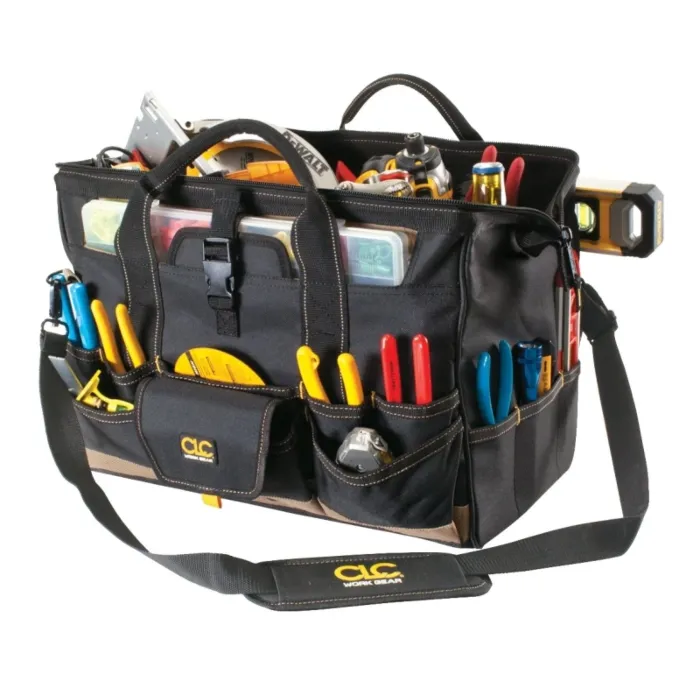 CLC 37 Pocket - 18" Tote Bag with Top-Side Plastic Tray