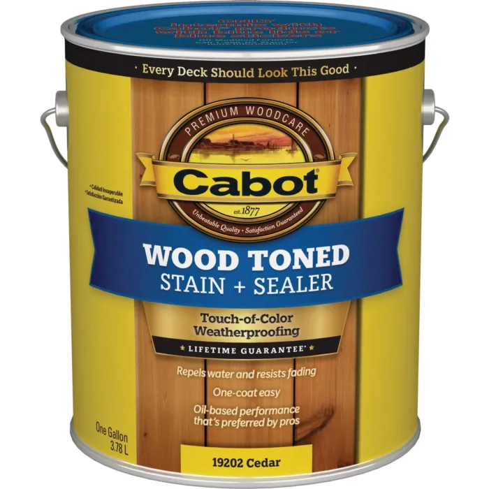 Cabot Wood Toned Stain + Sealer VOC (Cedar) 1 gal