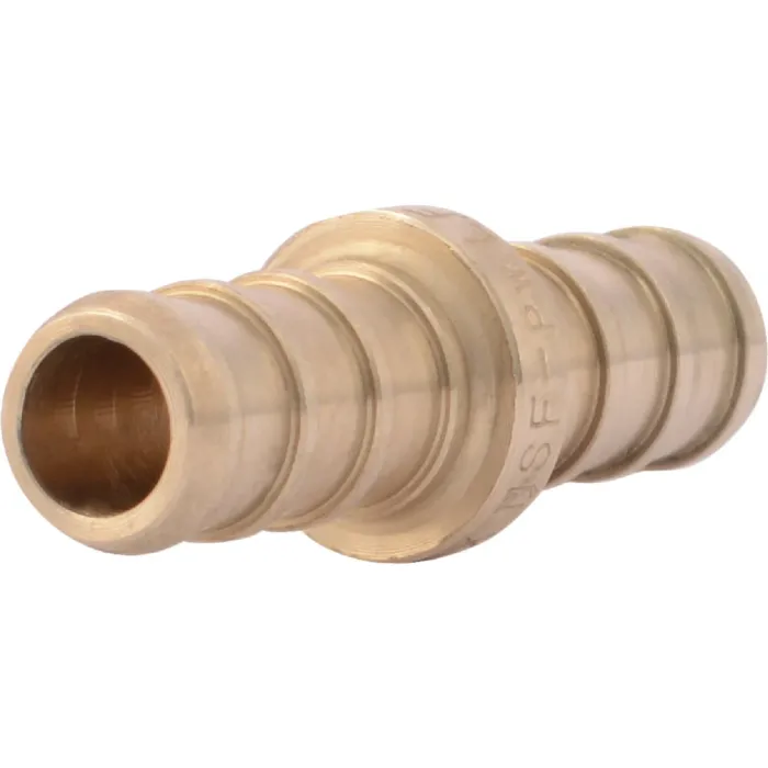 SHARKBITE SharkBite Lead-Free Insert 3/8 In. Barb x 3/8 In. Barb Brass PEX Coupling