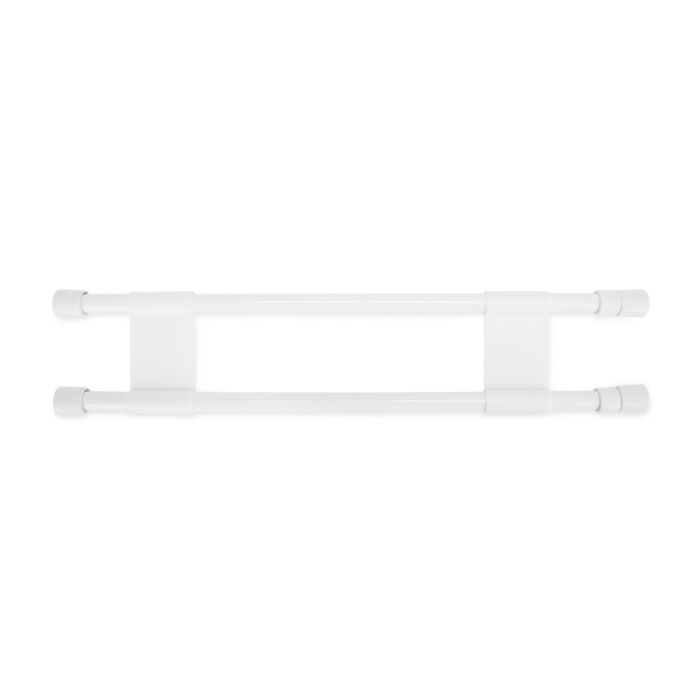 Camco Manufacturing RV Refrigerator Double Bar Set (White) Extends 16 in. to 28 in.