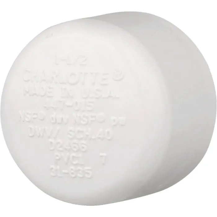 Canplas Charlotte Pipe 1-1/2 In. Solvent Weld PVC DWV Schedule 40 Cap