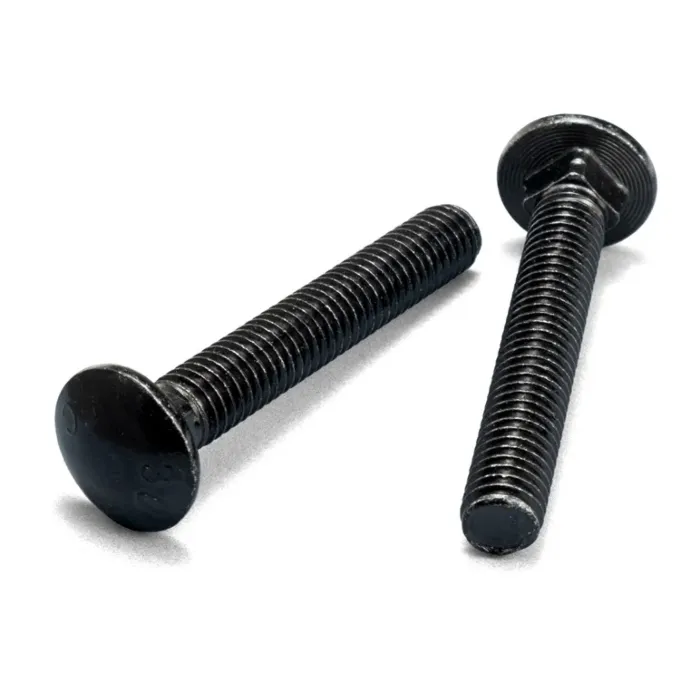 1/4"-20 x 2-1/2" Carriage Bolt, Coarse Thread, Black 