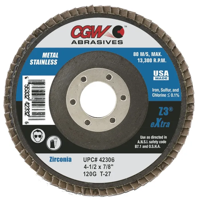 CGW 4-1/2 in 7/8 in 120 Type 27 Flap Disc