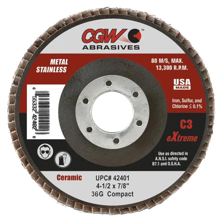 CGW 4-1/2 in 7/8 in Flap Disc