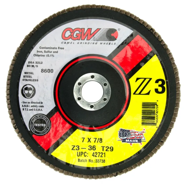 CGW 7 in 7/8 in Type 29/Conical Flap Disc