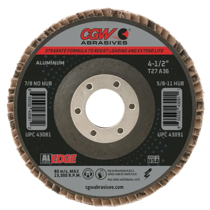 CGW 4-1/2 in 7/8 in Type 27/Depressed Center Flat Flap Disc