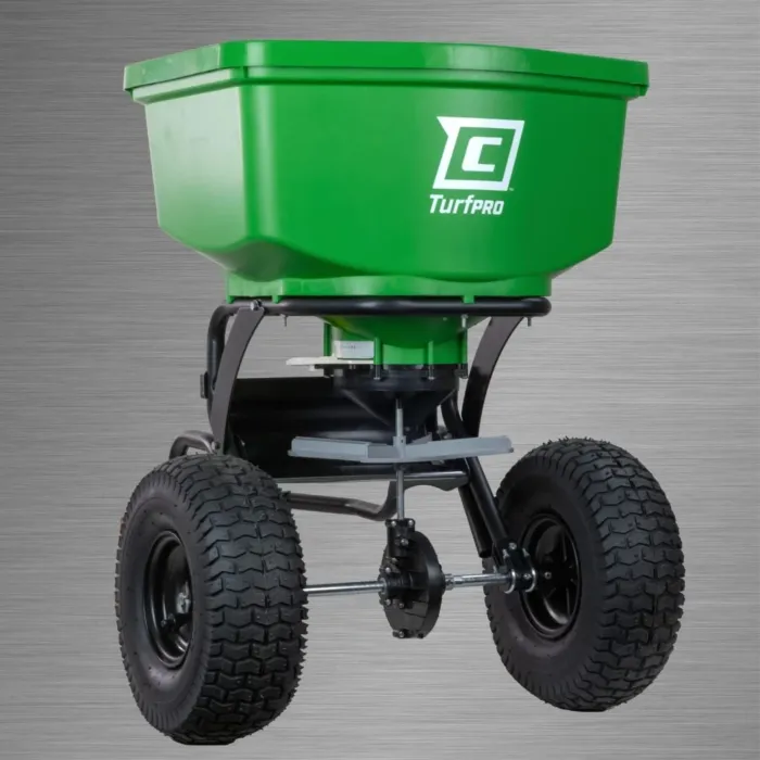 Chapin Tow-Behind Spreader w/ Auto Stop Dual Impeller - 150 lb
