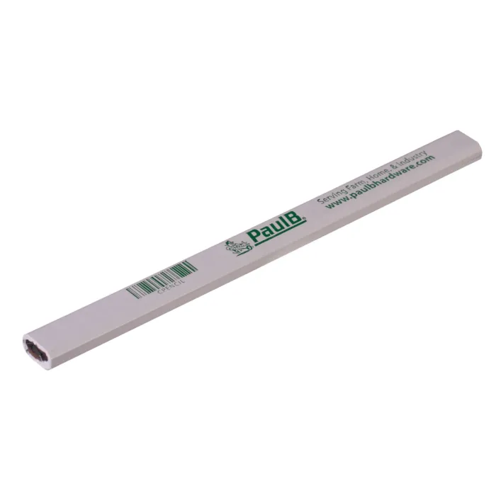 PaulB 7 in Black/Red Wood Flat Carpenter Pencil