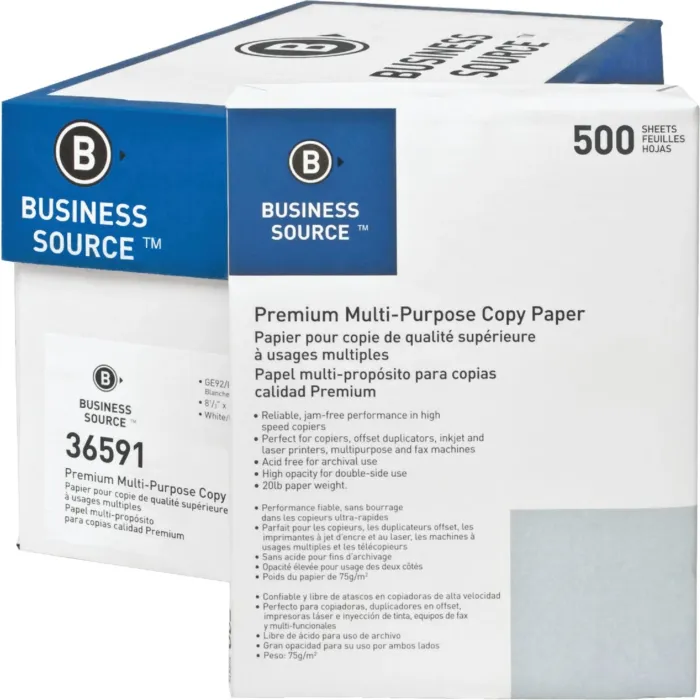 Flagship 8-1/2 in White 22 lb Premium Copy Paper