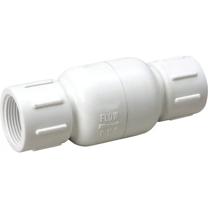 Jones Stephens 3/4" Inline PVC Check Valve, Threaded Ends