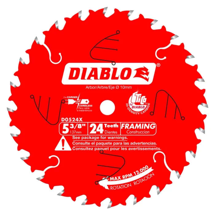 Diablo Tools 5-3/8 in. x 24 Tooth Framing Trim Saw Blade