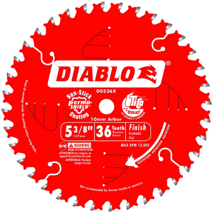 Diablo Tools 5-3/8 in. x 36 Tooth Finish Trim Saw Blade