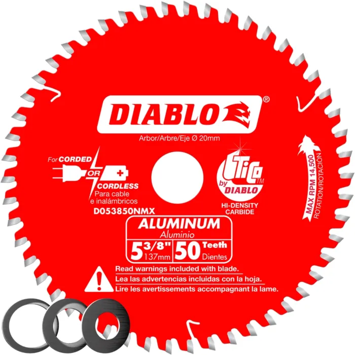 Diablo Tools 5-3/8 in. x 50 Tooth Aluminum Cutting Saw Blade