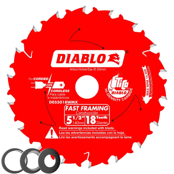 Diablo Tools 5-1/2 in. x 18 Tooth Fast Framing Saw Blade