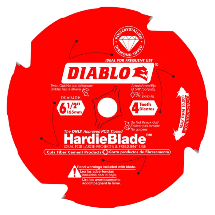 Diablo Tools 6-1/2 in. x 4 Tooth (PCD) Fiber Cement HardieBlade