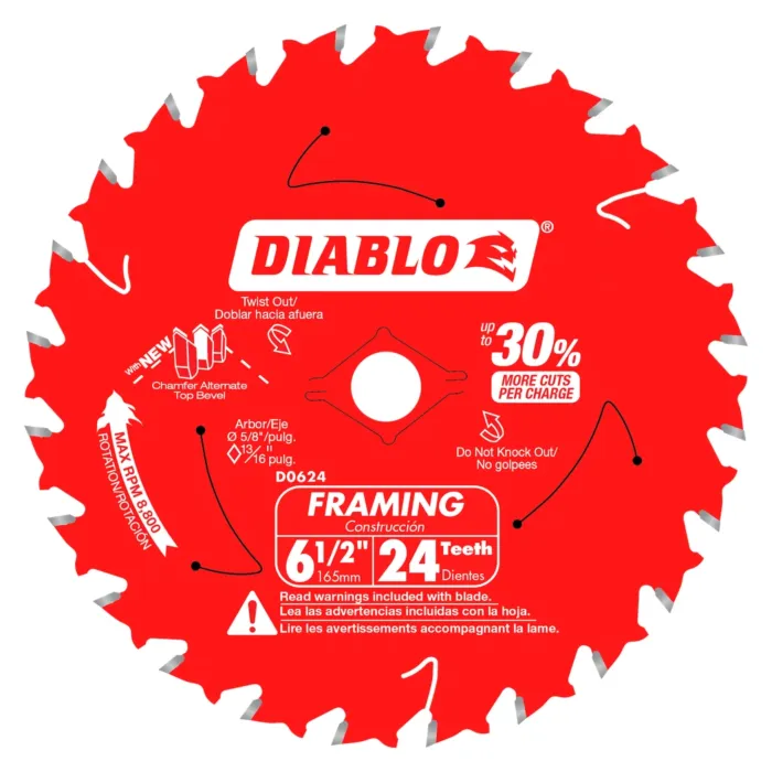 Diablo Tools 6-1/2 in. x 24-Tooth Framing Saw Blade Pro Bulk Pack (3-Pack)