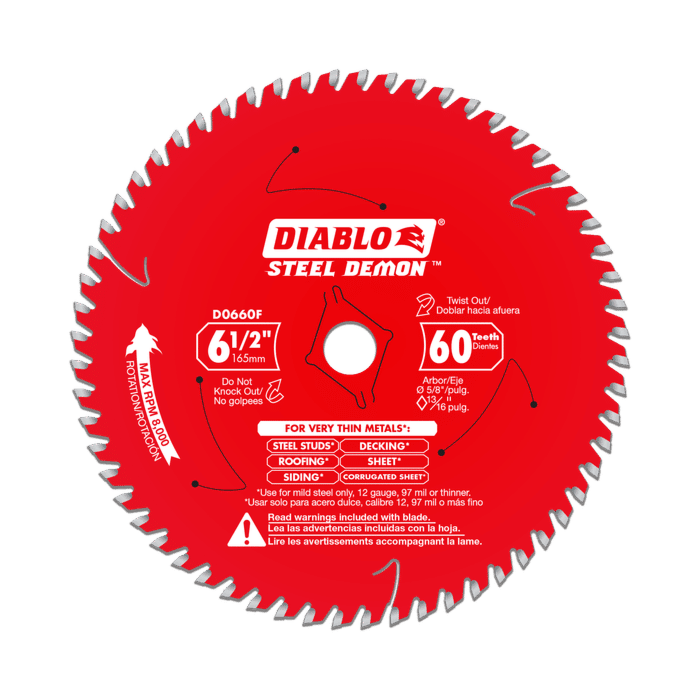 Diablo Tools Steel Demon Blade 6-1/2 in. x 60T