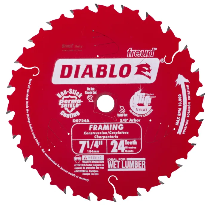 Diablo Tools 24T Framing Saw Blade - 7-1/4 in.