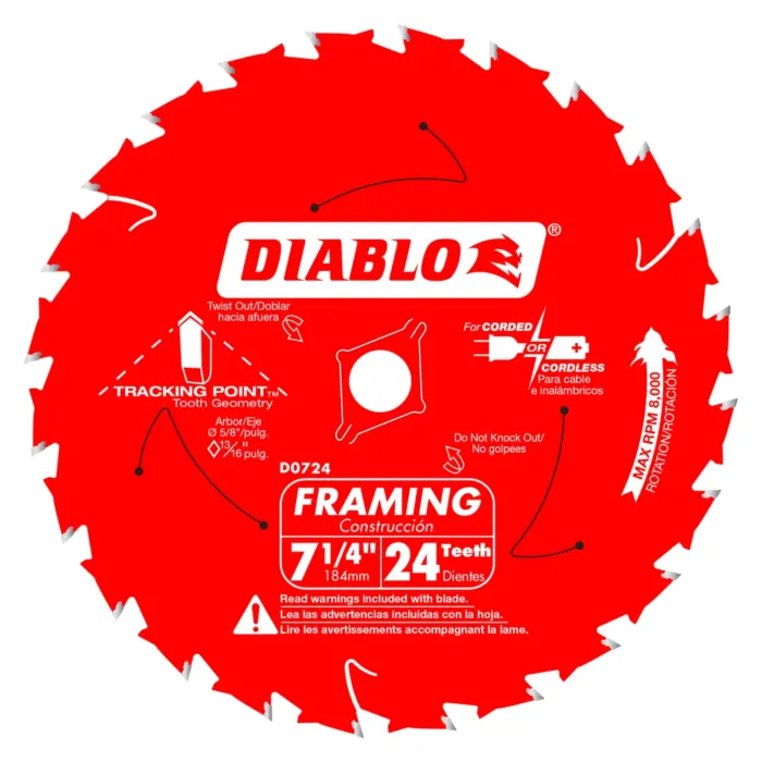 Diablo Tools 7-1/4 in. x 24-Tooth Framing Saw Blade (3-Pack)