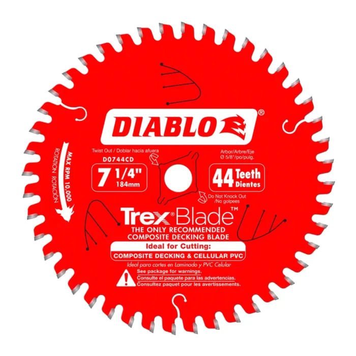 Diablo Tools 7-1/4 in. x 44 Tooth Composite Material/Plastics TrexBlade