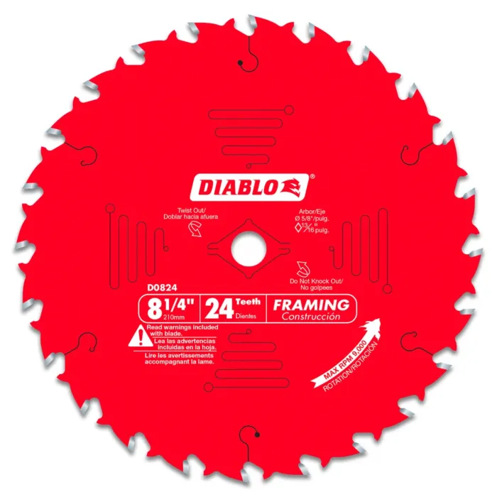 Diablo Tools 8-1/4 in. x 24 Tooth Framing Saw Blade