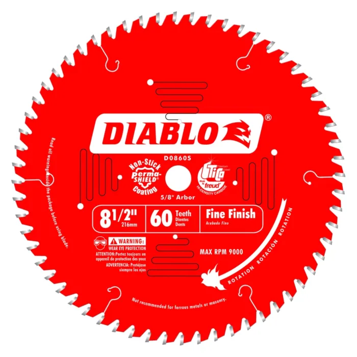 Diablo Tools 8-1/2 in. x 60 Tooth Fine Finish Saw Blade