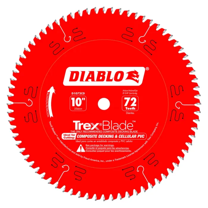 Diablo Tools 10 in. x 72 Tooth Composite Material/Plastics TrexBlade