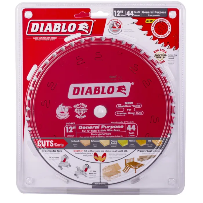 Diablo Tools 12 in. x 44 Tooth General Purpose Wood Saw Blade