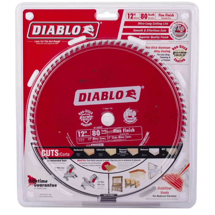 Diablo Tools 12 in. x 80 Tooth Fine Finish Saw Blade