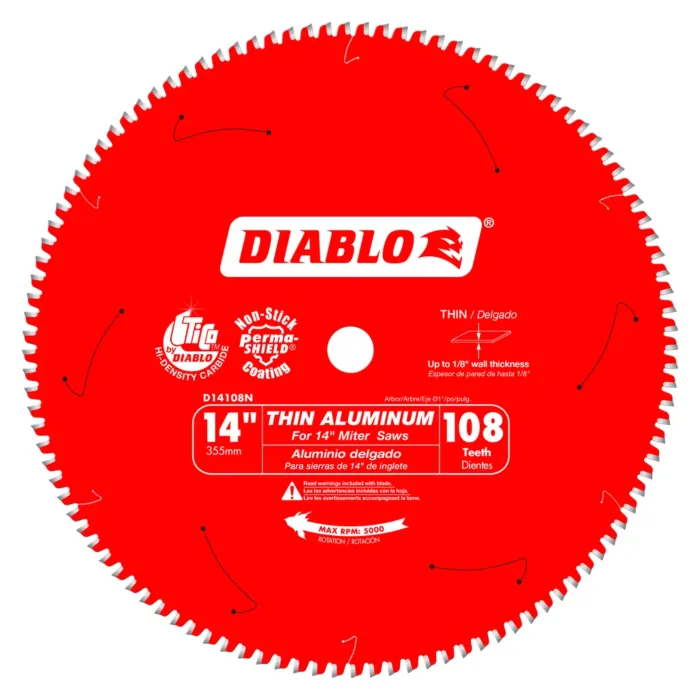 Diablo Tools 14 in. x 108 Tooth Thin Aluminum Cutting Saw Blade