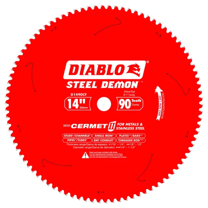 Diablo Tools 14 in. x 90 Tooth Steel Demon Cermet II Saw Blade for Metals and Stainless Steel