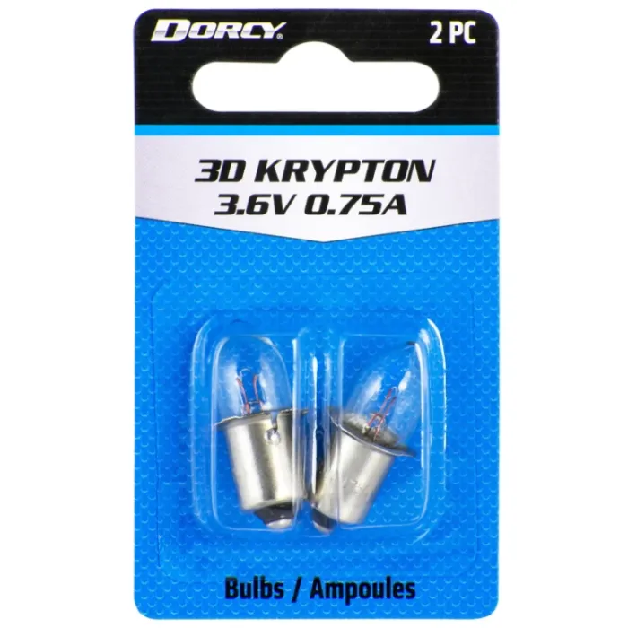 Dorcy 3D Krypton 3.6V .75 Amp Replacement Bulbs (2 pack)