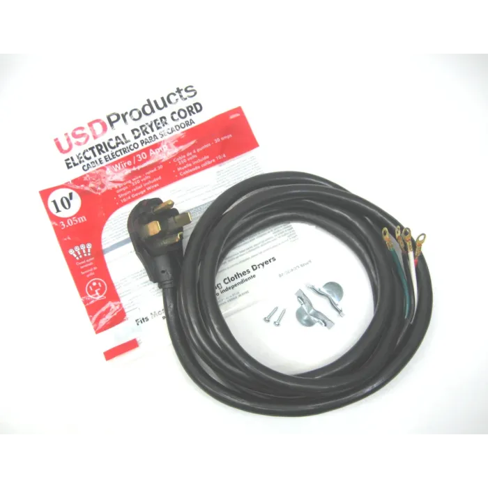 McCombs 250 V 10 ft 10/4 AWG 4 Wire Dryer Cord