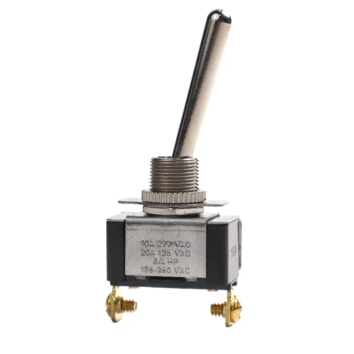 SPST On-Off Toggle Switch with Bat Handle, Screw Terminal 