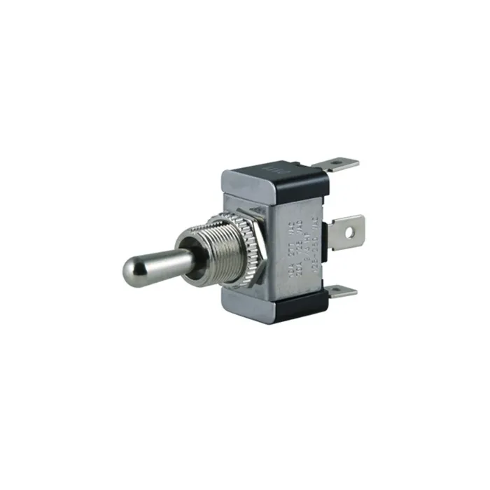 DC SPDT On-Off-On Sealed Toggle Switch, Flat Terminal