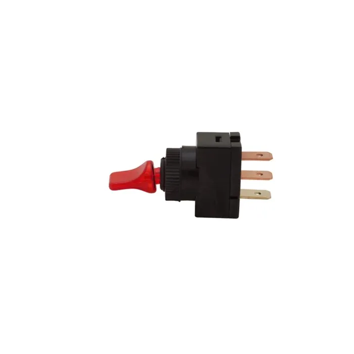 DC LED SPST On-Off Duck Bill Lighted Toggle Switch, Red, DC Rated Only