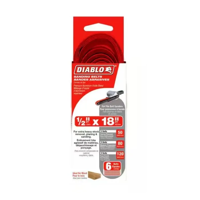Diablo Tools 1/2 in. x 18 in. Detail File Sanding Belt (6-Piece)