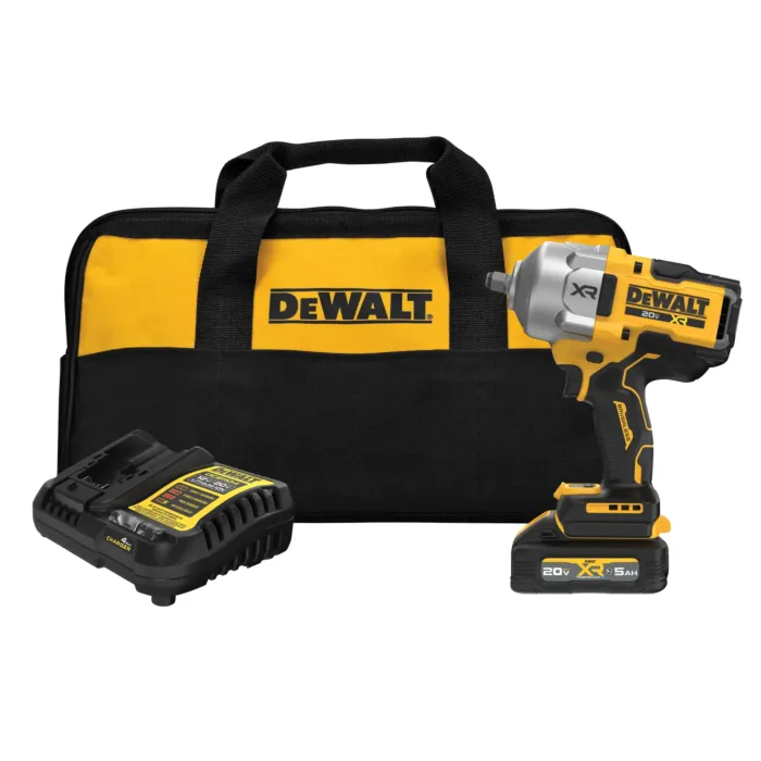 DEWALT 20V MAX* XR® Brushless Cordless 1/2 in. High Torque Impact Wrench w/ Hog Ring Anvil Kit