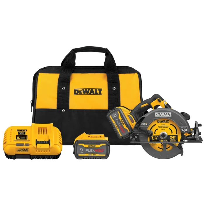 Dewalt DEWALT 60V MAX* Brushless Cordless 7-1/4 in. Circular Saw with Electronic Brake Kit with (2) Batteries
