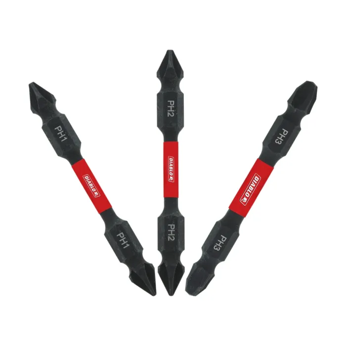 Diablo Tools 2-3/8 in. Double-Ended Phillips Drive Bit Assorted Pack (3-Piece)