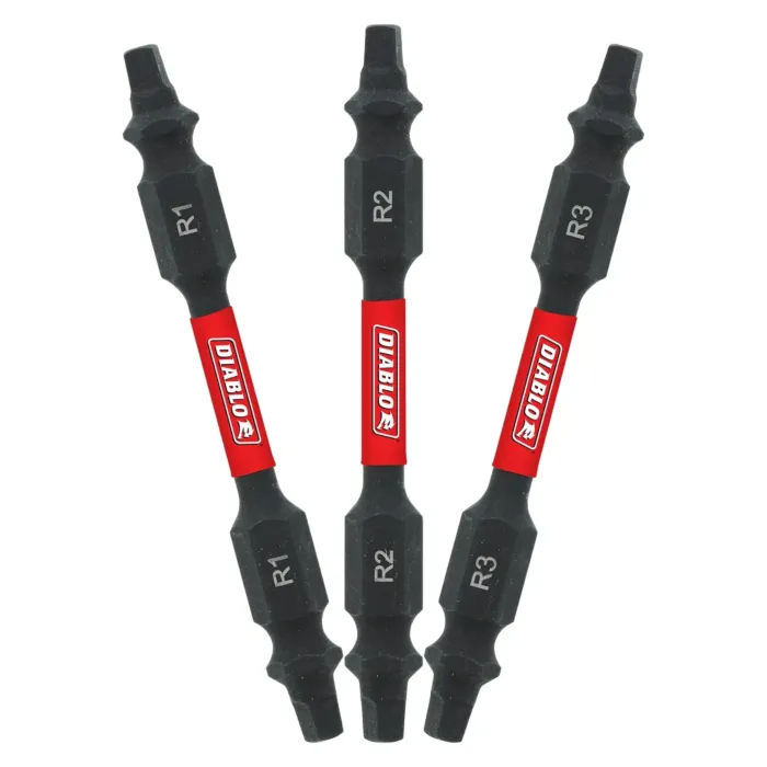 Diablo Tools 2-1/2 in. Double-Ended Square Drive Bit Assorted Pack (3-Piece)