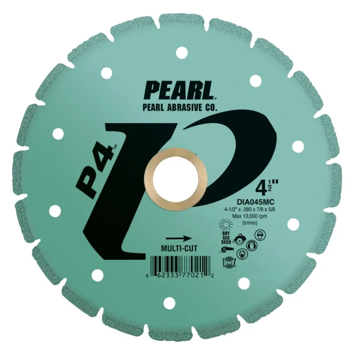 Pearl Abrasives P4™ Multi-Cut Rescue/Utility Blade 4-1/2 x .080 x 5/8, 7/8 DIA045MC