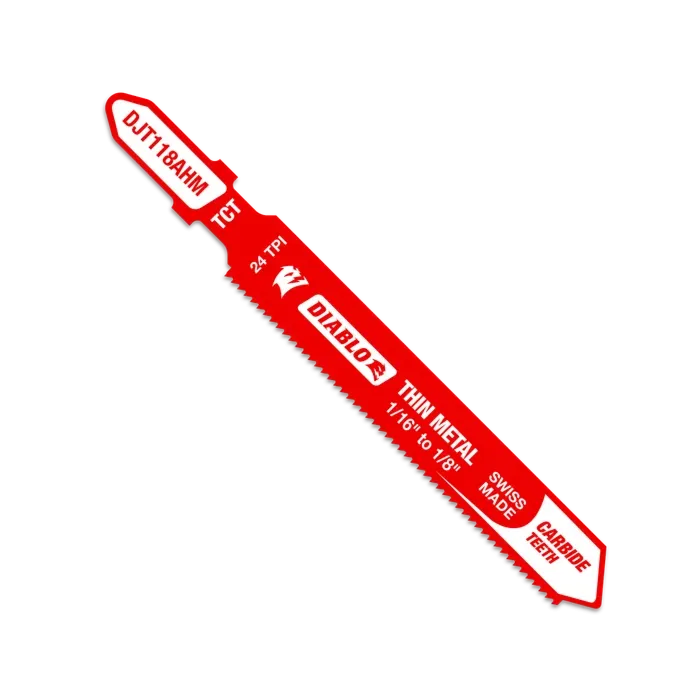 Diablo Tools 24TPI Carbide Jig Saw Blade for Thin Metal - 3-1/4 in.
