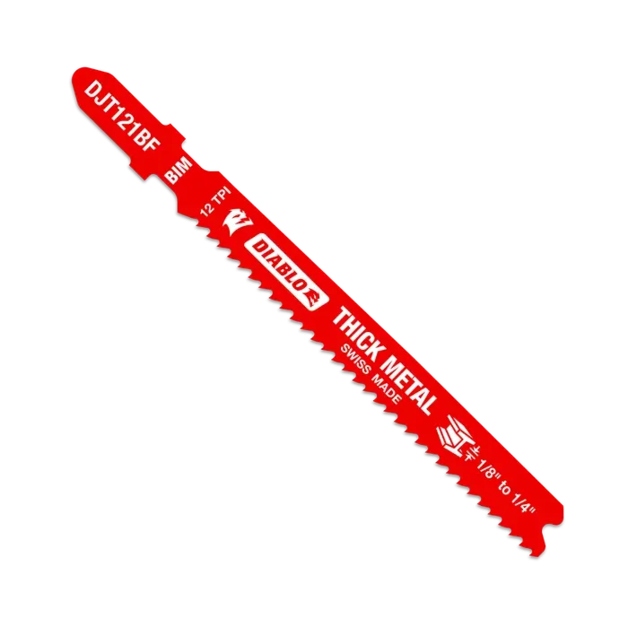 Diablo Tools 12TPI Bi-Metal Jig Saw Blades for Thick Metal (5pk) 3-3/8 in.