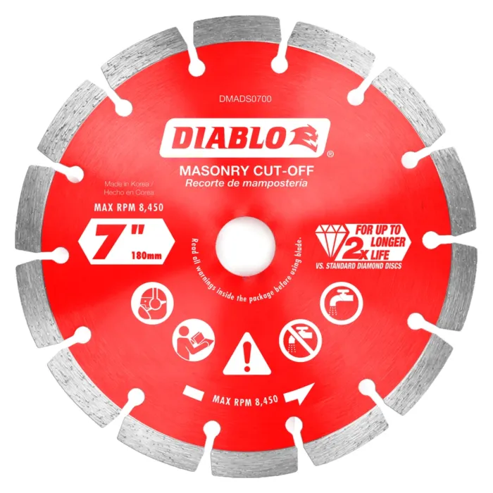 Diablo Tools Diamond Segmented Masonry Cut-Off Blade - 7 in.