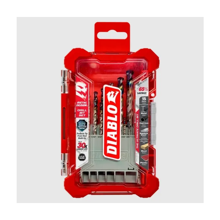 Diablo Tools Metal Demon Drill Bits Set (15pc)