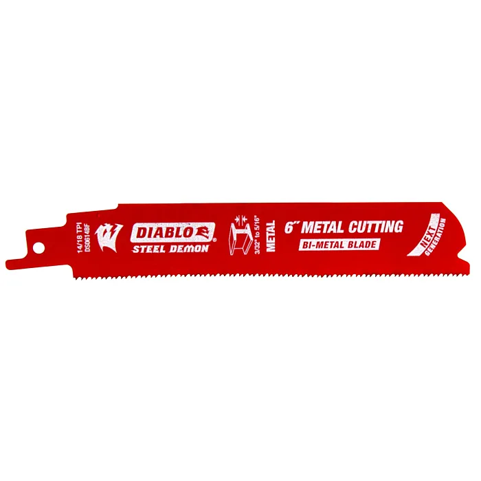 Diablo Tools 6 in. Bi-Metal Recip Blade for Medium Metal Cutting (3/32 in. to 5/16 in.) (5-Pack)