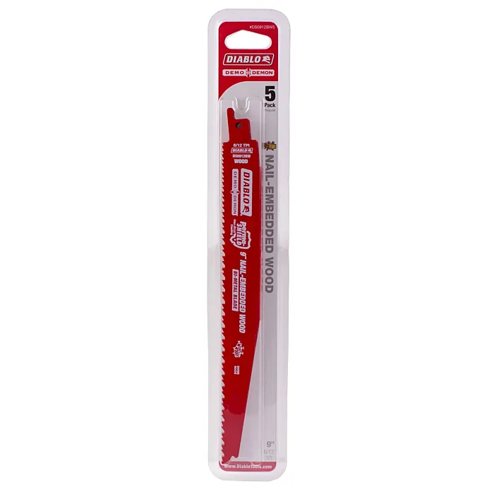 Diablo Tools 9 in. Bi-Metal Recip Blade for Nail Embedded Wood (5-Pack)